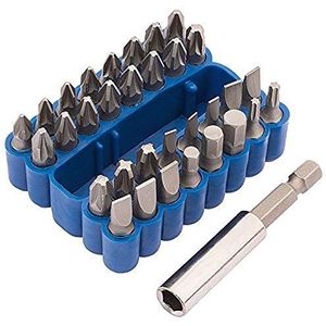 Draper 82386 Schroevendraaier en Magnetische Bit Houder Set (33 stuk), Zilver