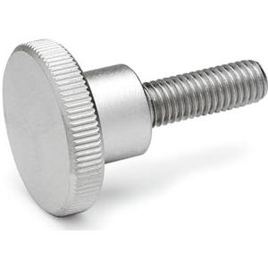 Ganter Normelemente | Hoge kartelschroeven - DIN 464-M10-40-NI | schroefdraad M10 | schroefdraadlengte: 40 mm | roestvrij staal NI | 1 stuk