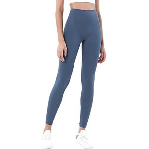 CM-Kid Vrouwen zeer elastische hoge taille legging katoen sportschool yoga broek, 2# blauw, S, 2# Blauw, S