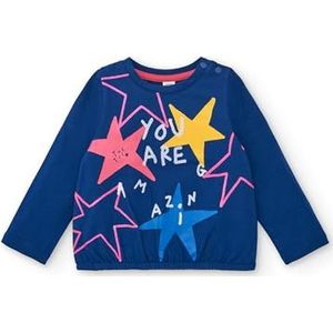 Tuc Tuc T-shirt voor meisjes in blauw met sterrenpatroon uit de Amazing-collectie (maat 1 jaar)