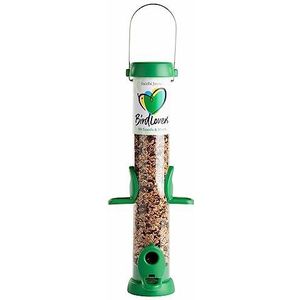 Vogelvoederbak voor kleine vogels - Jacobi Jayne® Bird Lovers™ medium zaadvoerder - hangende vogelvoederbak voor zaden en mengsels - inhoud van 1 liter. Gemakkelijk schoon te maken feeder met