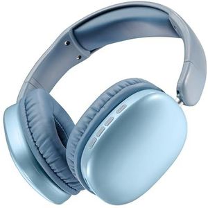 Music Sound Maxx3 Draadloze over-ear hoofdtelefoon, actieve ruisonderdrukking, meeslepend en kristalhelder geluid, tot 35 uur Playtime non-stop, compatibel met alle apparaten, USB-C-opladen, blauw