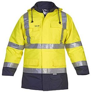 Hydrowear 051005 Apollo Tenderline Parka Jack, 100% Polyester PU Coating, 2X-Large Mate, Geel/Navy