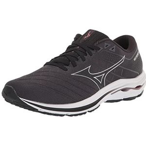 Mizuno Wave Inspire 18 Sneaker voor dames, Zwart Zilver, 41 EU