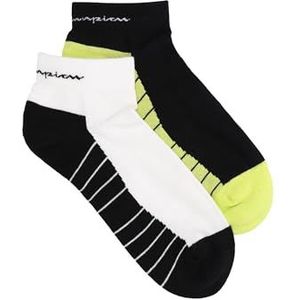 Champion Socks Seasonal (U20139) Script Logo 2PP Performance Quarter, zwart/wit, 35-38 EU (2-5 UK) Unisex volwassenen FW24, Zwart/Wit, 35-38 EU