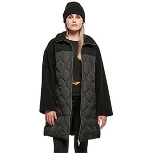 Urban Classics Damen Jacke Ladies Oversized Sherpa Quilted Coat black 3XL