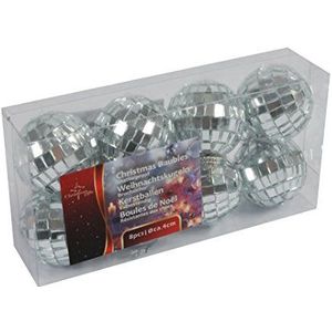 Christmas Gifts 98824 Disco ballen, 4 cm, 8 stuks, meerkleurig