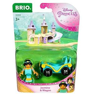 BRIO Disney Princess 33359 Jasmin mit Waggon - Ergänzung für die BRIO Holzeisenbahn - Empfohlen ab 3 Jahren