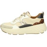 Geox - Diamanta - Damestrainers - Beige en Bruin - Ademend Systeem