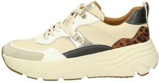 Geox - Diamanta - Damestrainers - Beige en Bruin - Ademend Systeem