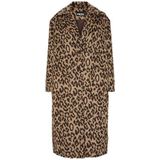PIECES - Tussenmantel - Lichtbruin - Dierenprint - Lange Pasvorm