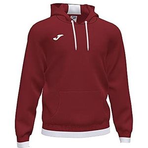 Joma S hoodie Confort II, uniseks, volwassenen, bordeauxrood, wit