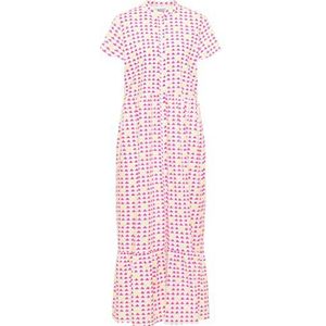MAHISHA Dames maxi-jurk met allover-print 19323122-MA01, roze, XS, Maxi-jurk met allover-print, XS