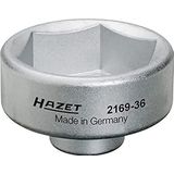 HAZET oliefiltersleutel 2169-36 | geschikt gereedschap voor diverse oliefilters met een diameter van 49,5 mm, aandrijving: vierkant 10 mm, uitgang: buitenzeskant, Made in Germany
