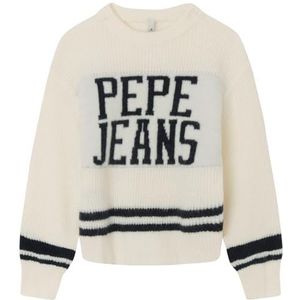 Pepe Jeans Savia trui voor meisjes, Wit (Mousse), 14 jaar