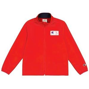 Champion Legacy Retro Sport B (306864) - Quick-Dry Micro Polar Fleece Full-Zip High-Neck Sweatshirt, Slipper/Navy (CRD/NNY), 13-14 jaar (XL) kinderen FW24, wormigron/marineblauw (Crd/Nny), 13-14 jaar