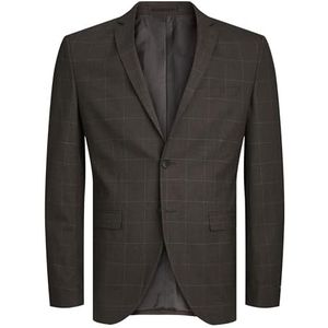 JACK & JONES Geruite blazer voor heren, chocolade taart, 50