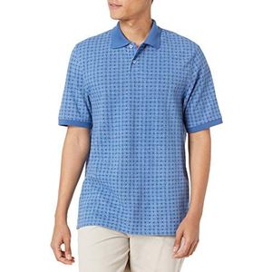 Amazon Essentials Men's Poloshirt van piqué-katoen met normale pasvorm (verkrijgbaar in grote en lange maten), Blauw, M
