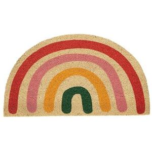 Fisura - ""Regenboog"" entreemat gemaakt van kokos met PVC antisliprug. Originele deurmat voor buiten. Met de hand beschilderd. Afmetingen:70 cm x 40 cm