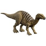 Jurassic World Dominion Brullende Roofdieren Iguanodon, dinosaurusfiguur, aanvalsbewegingen en -geluid, fysiek en digitaal spel, HDX41