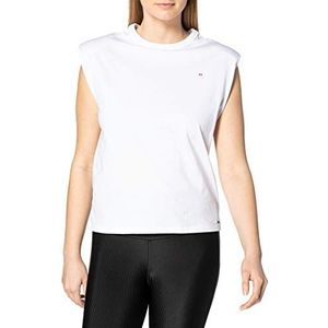 Mexx Mouwloos T-shirt voor dames met losse pasvorm, wit, XXL