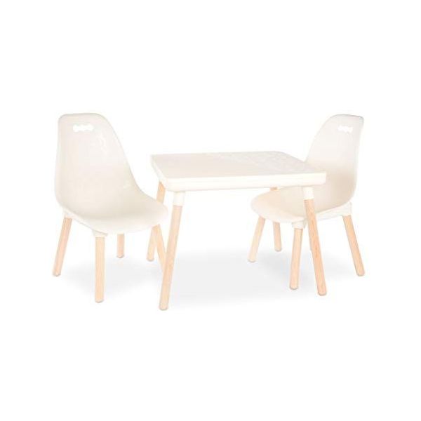 Kindertafel met stoeltjes van hout - 1 tafel en 4 stoelen voor kinderen -  rood blauw groen geel oranje - kleurtafel - speeltafel - knutseltafel -  tekentafel - zitgroep set - decopatent - meubels outlet | | beslist.nl