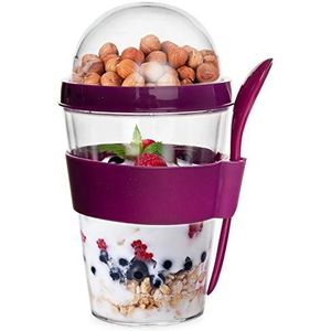 Orion Yoghurtbeker beker met lepel voor yoghurt salade mueslibeker mueslikom