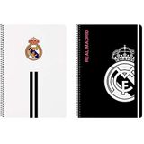 safta - Real Madrid notitieboek, 80 vellen, wit/zwart, 215 x 10 x 310 mm (512054066)