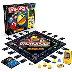 Monopoly Arcade Pac-Man, Monopoly bordspel voor kinderen vanaf 8 jaar, inclusief bank- en arcadeautomaat