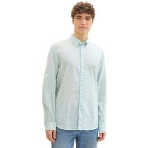 TOM TAILOR Denim heren overhemd, 35488 - Sea Foam Multi Mini Wave, XXL