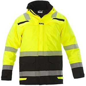 Hydrowear 072398YBP Uddel RS Line Parka, 100% polyester, 2X-Large formaat, Hi-Vis geel/zwart