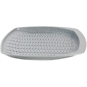 Salter BW08473G Non-Stick Marblestone Collection Baking Chip Oven Tray with Holes, Carbon Steel, PFOA-Free, Oven Safe Up to 220 Degrees, Strong and Durable, Ideal for Fries, Wedges & Vegetables, 38cm