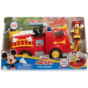Disney Mickey, Mickey, brandweerwagen, met geluids- en lichtfuncties, 2 figuren inbegrepen, speelgoed voor kinderen vanaf 3 jaar, GIOCHI PREZIOSI, MCC00