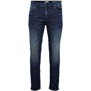 ONLY & SONS Heren Slim Jeans Onsloom Jog 2170 Pa Noos, blauw (Dark Blue Denim)., 33W / 30L