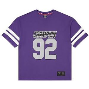 Champion Legacy Modern Sport (220367) - Stretch Jersey - SS Crewneck T-shirt, Petunia/Wit (PRV/Wht), M Modern Sport Heren FW24, petunia-paars/wit (Prv/Wht), M