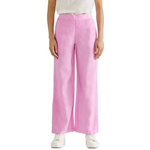 Street One Dames linnen broek Wide, Wild roze., 36W x 30L