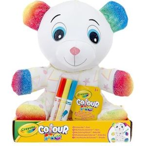 Crayola - Colour Me, Knuffel om te Kleuren met 3 Viltstiften, Onderwerp Teddybeer, Creatieve Activiteit en Kadeau voor Kinderen, vanaf 3 jaar, 4026323