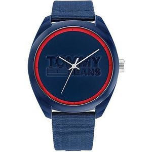 Tommy Hilfiger Analoog Quartz Horloge voor mannen met Marineblauwe Nylon band - 1792041, marineblauw, riem