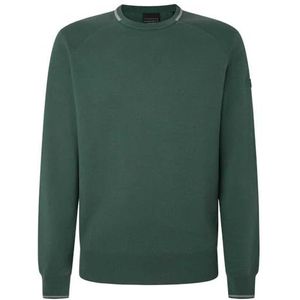 Hackett London Heren Telfor Varsity Knitwear, Groen (Groen), 3XL, Groen (Groen), 3XL