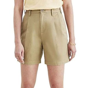 Dockers Pleated Original Blazer Shorts voor dames, Harvest Gold, 28