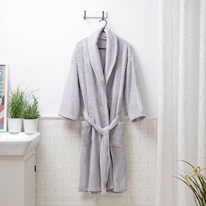 Sancarlos - Effen badjas OCEAN, badstofkatoen, dichtheid 450 g/m², grijs, maat L