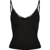 Urban Classics - Damestop - Zwart - Lace 90's