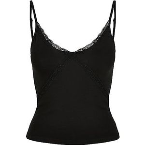 Urban Classics - Damestop - Zwart - Lace 90's