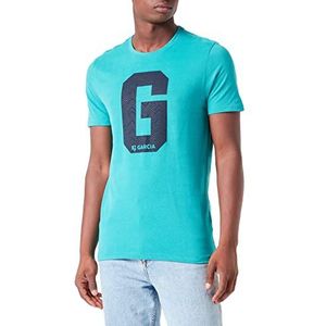 Garcia Heren T-shirt met korte mouwen, Teal, XXL