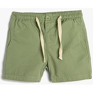Koton Babyboys Trekkoordzakken, katoenen shorts, Sage (983), 9-12 Maanden