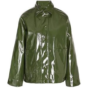 Noisy may - NMSKY L/S Short Vinyl Coat NOOS - Regenjas - Combu Green