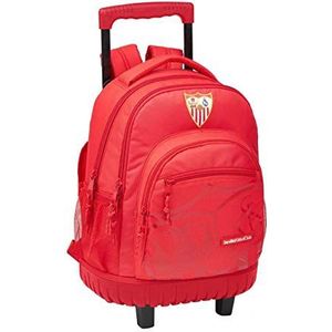 Sevilla FC Trolley-rugzak, 45 cm, compact, met wielen, vrije tijd en sportkleding, voor volwassenen, uniseks, meerkleurig (meerkleurig), 45 cm