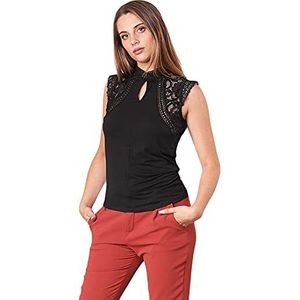 Haltertops - Effen - Mouwloos - Opstaande Kraag - Normale Pasvorm - Jersey