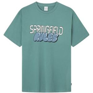 Springfield Heren T-shirt, dennengroen, XS