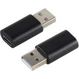 S-Conn 14-05018 kabeladapter USB 2.0 A USB 3.1 C zwart - adapter voor kabel (USB 2.0 A, USB 3.1 C, mannelijke connector/vrouwelijke connector, zwart)